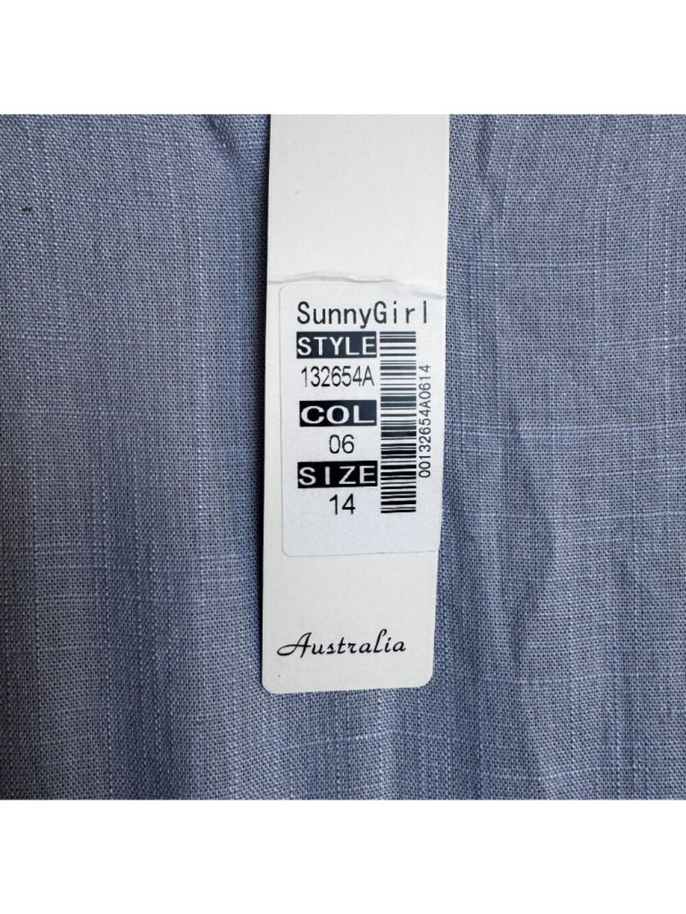 Sunny Girl Light Blue Tiered Ruffle Dress Side seam pockets Style 13254A NWT - Picture 5 of 9